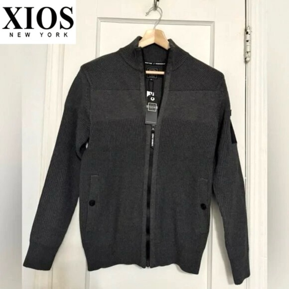 Xios Men’s Zip Up Sweater | Size: M | Color: Gray